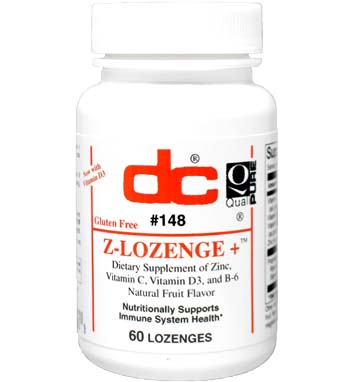 Z-LOZENGE+ Zinc, C, D3, B-6 Royal Jelly and White Willow Bark Ext. Fruit Flavor